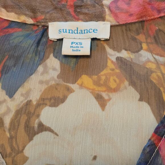 Sundance Trieste Romance Dress Womens PXS Chiffon Ruffles Artsy Cottagecore - Picture 9 of 16